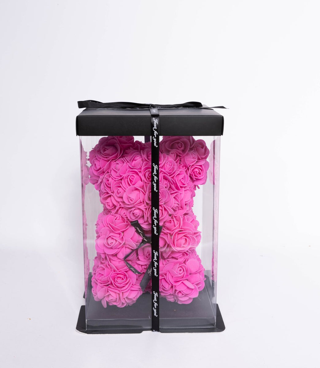 Pink rose petal teddy bear