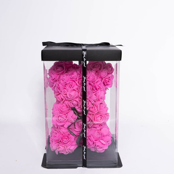 Pink rose petal teddy bear